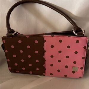 Miche Polka Dot Brown and Pink Handbag
